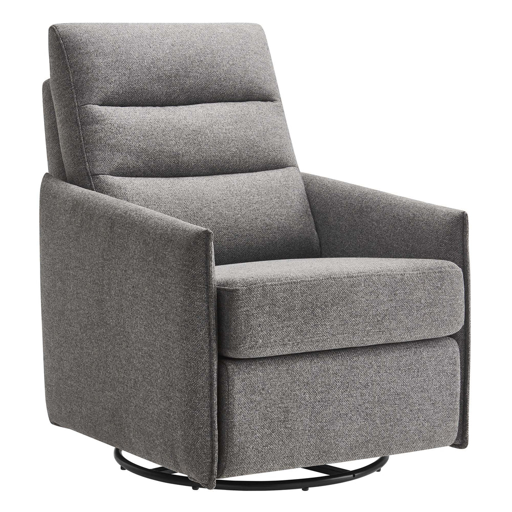 Etta Upholstered Fabric Lounge Chair - Light Gray
