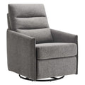 Etta Upholstered Fabric Lounge Chair - Light Gray