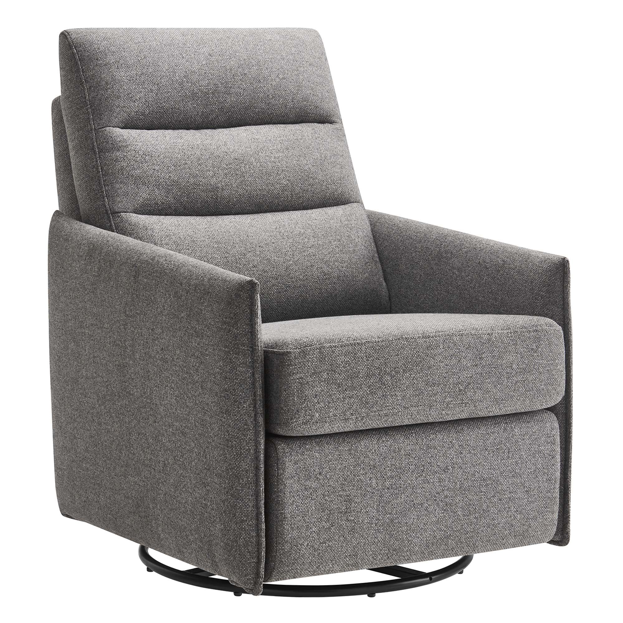Etta Upholstered Fabric Lounge Chair - Light Gray