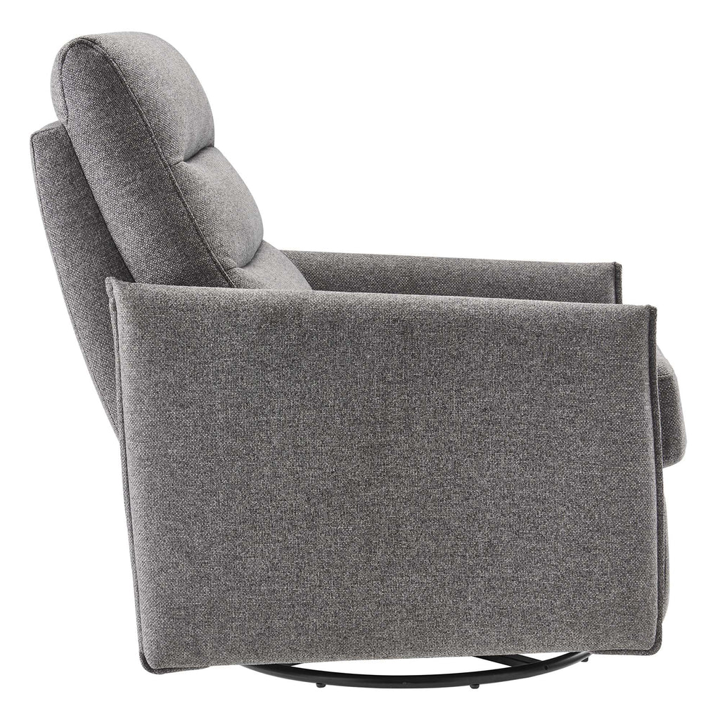 Etta Upholstered Fabric Lounge Chair - Light Gray