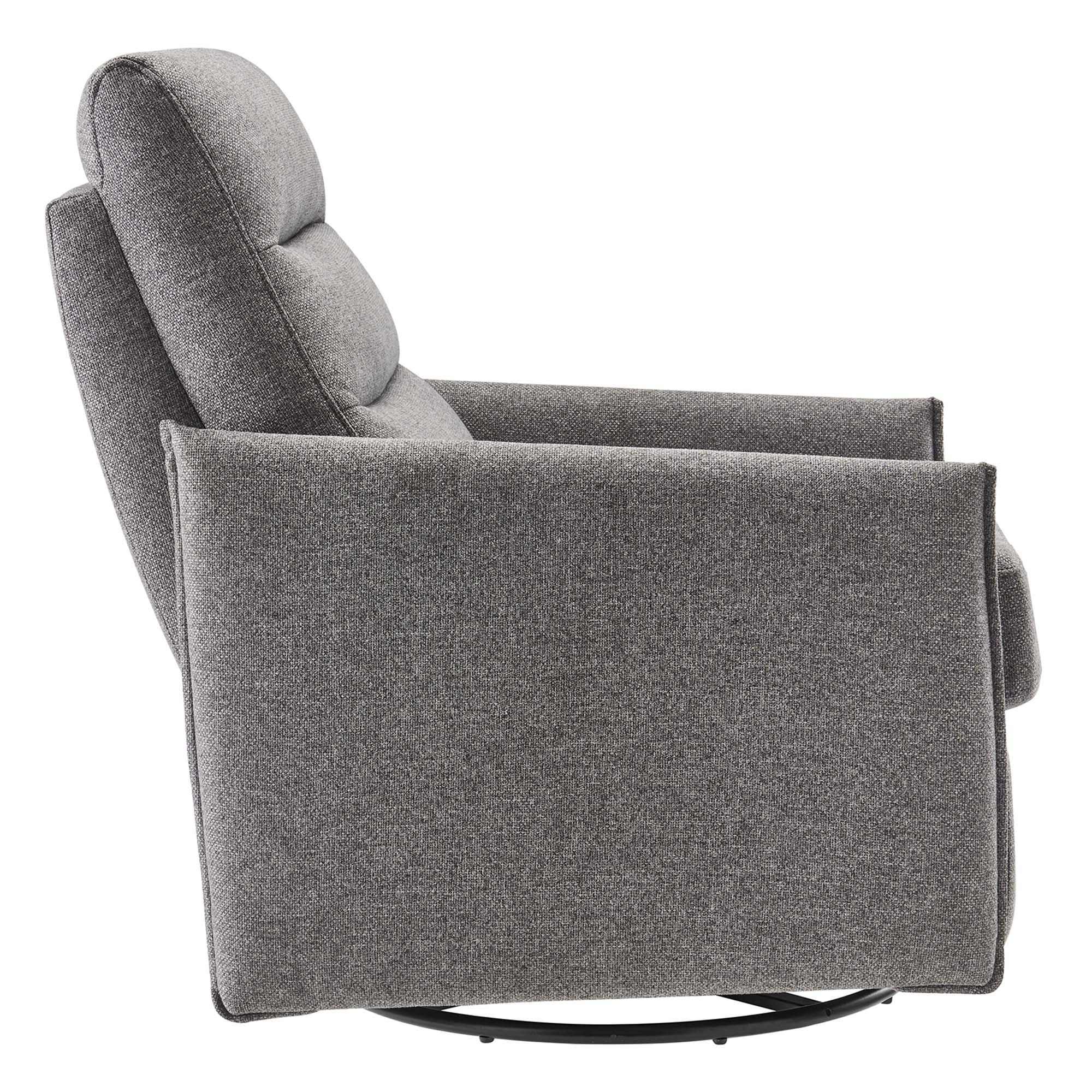 Etta Upholstered Fabric Lounge Chair - Light Gray