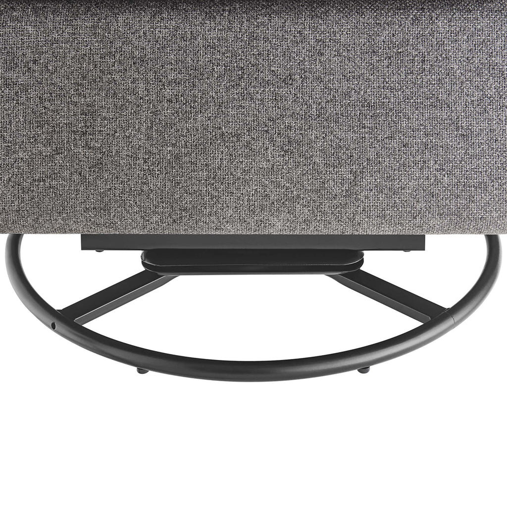 Etta Upholstered Fabric Lounge Chair - Light Gray