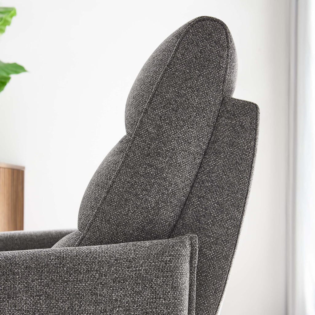 Etta Upholstered Fabric Lounge Chair - Light Gray