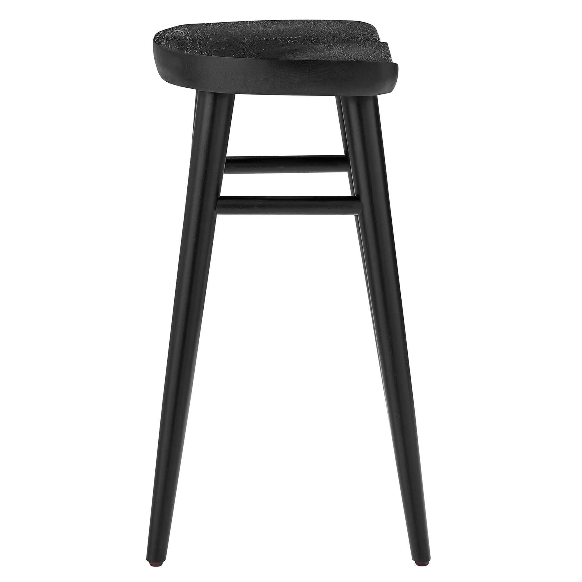 Saville Backless Wood Counter Stools Set of 2 - Black