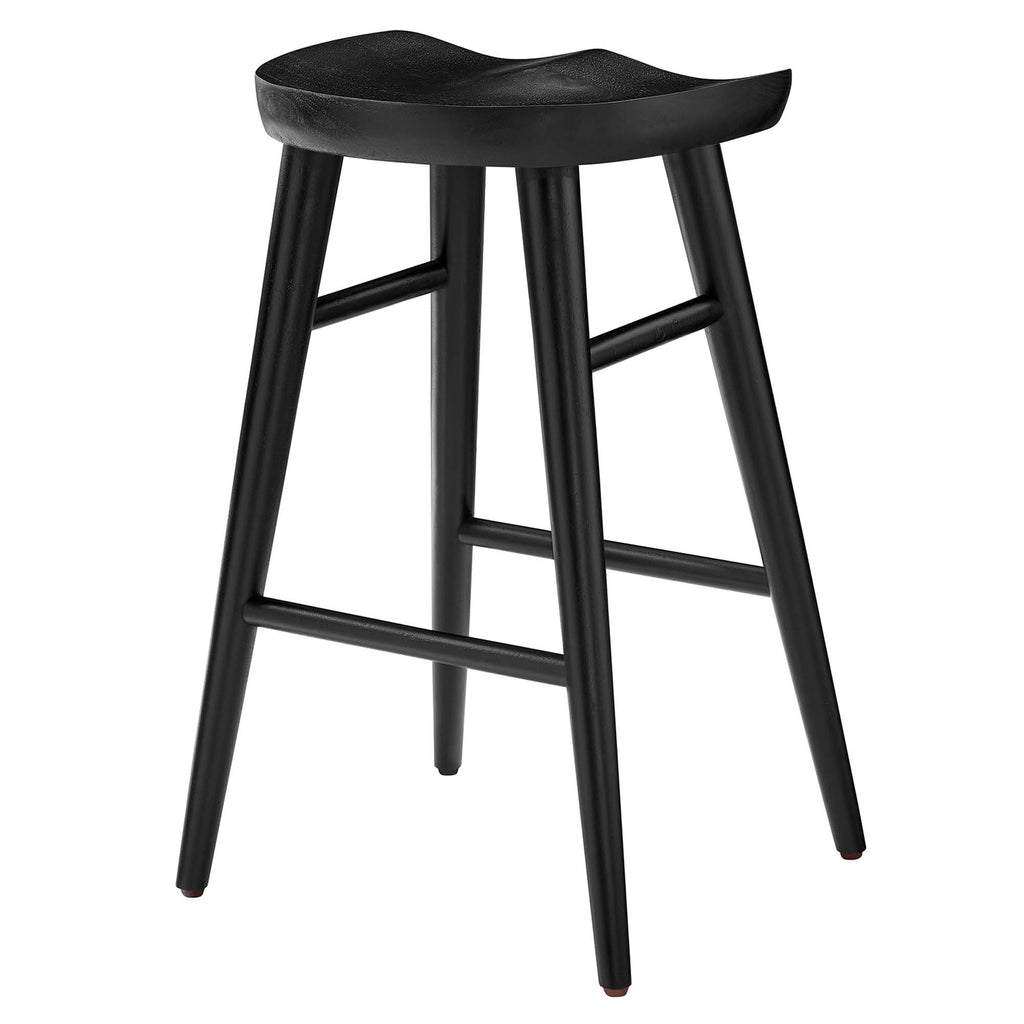 Saville Backless Wood Counter Stools Set of 2 - Black