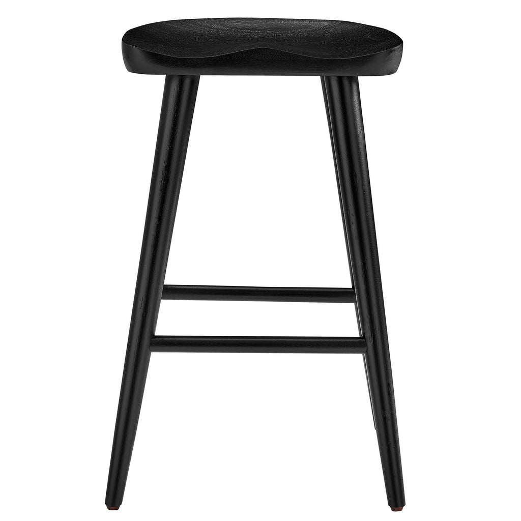 Saville Backless Wood Counter Stools Set of 2 - Black