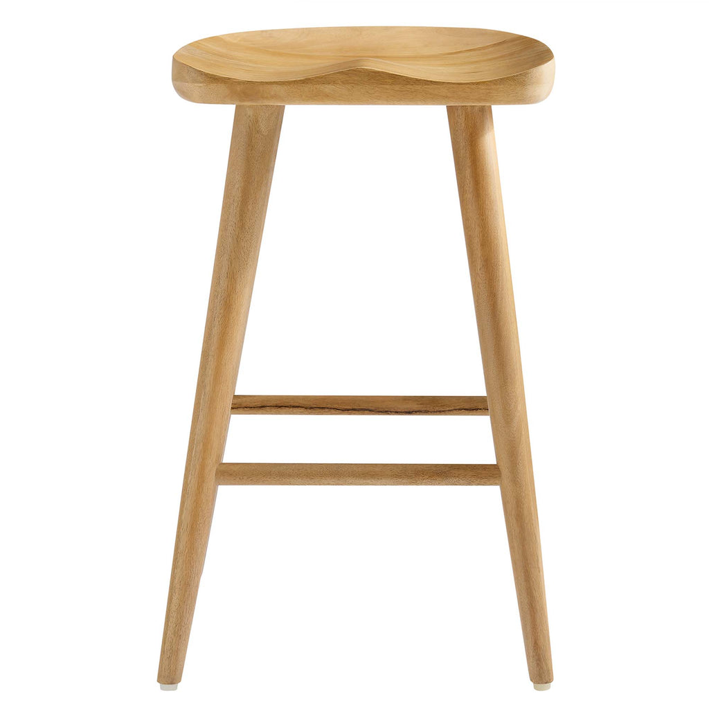 Saville Backless Wood Counter Stools Set of 2 - Oak