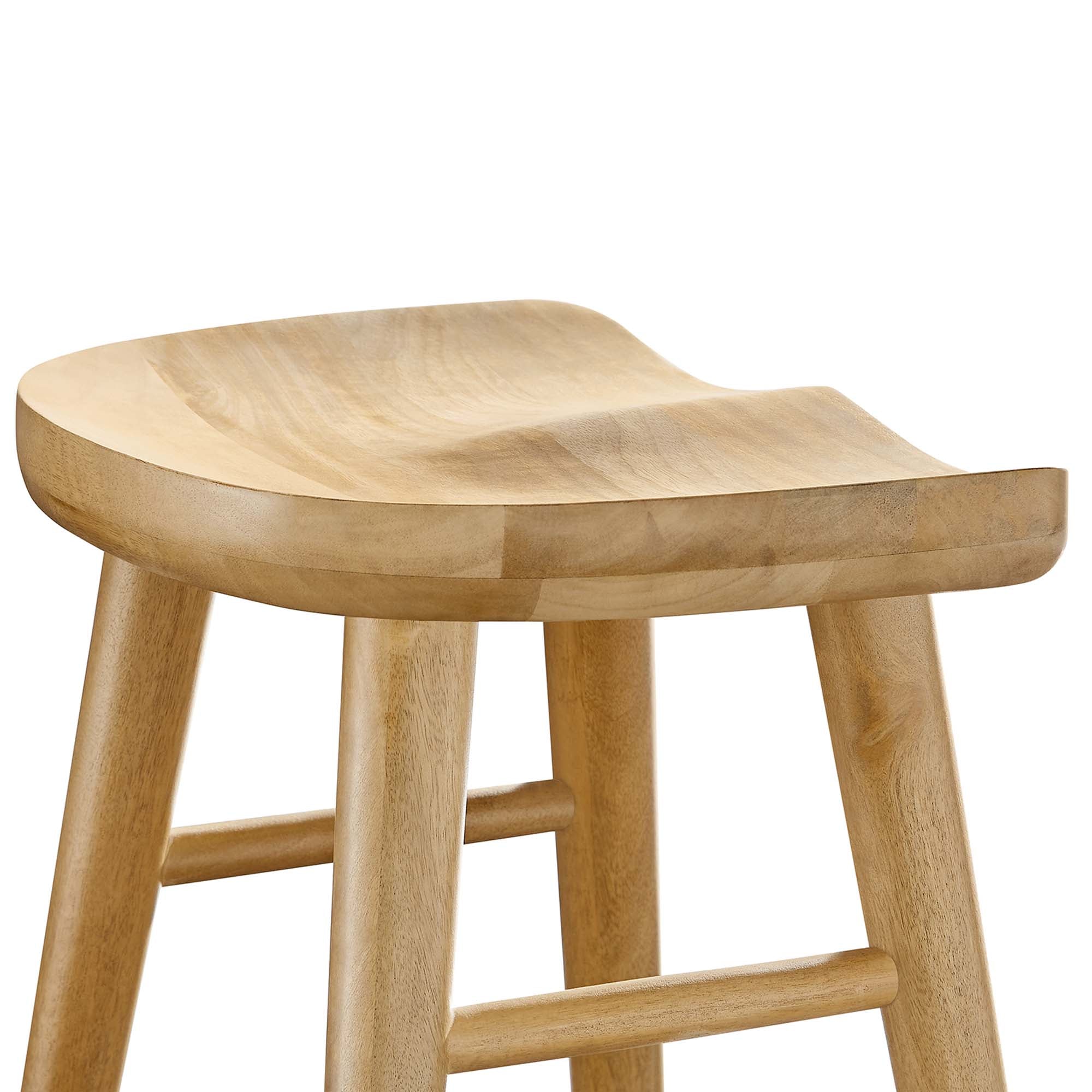 Saville Backless Wood Counter Stools Set of 2 - Oak