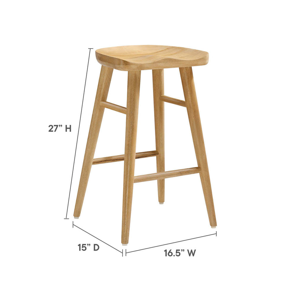 Saville Backless Wood Counter Stools Set of 2 - Oak