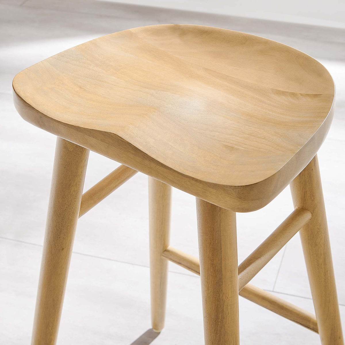 Saville Backless Wood Counter Stools Set of 2 - Oak