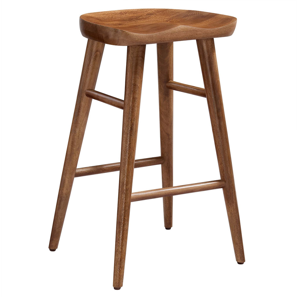 Saville Backless Wood Counter Stools Set of 2 - Walnut