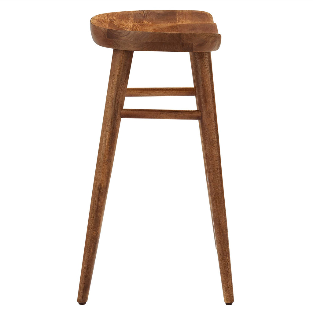 Saville Backless Wood Counter Stools Set of 2 - Walnut