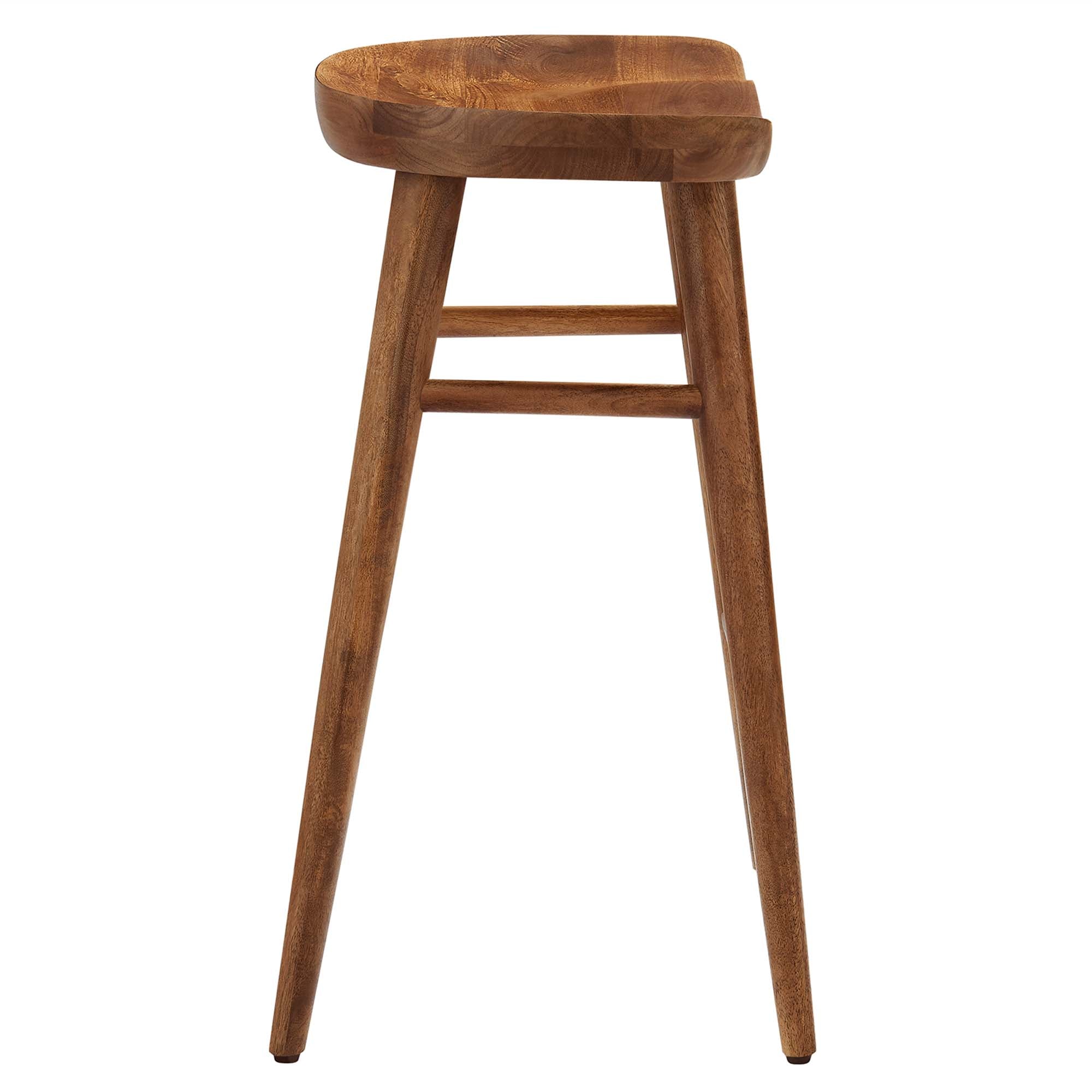 Saville Backless Wood Counter Stools Set of 2 - Walnut