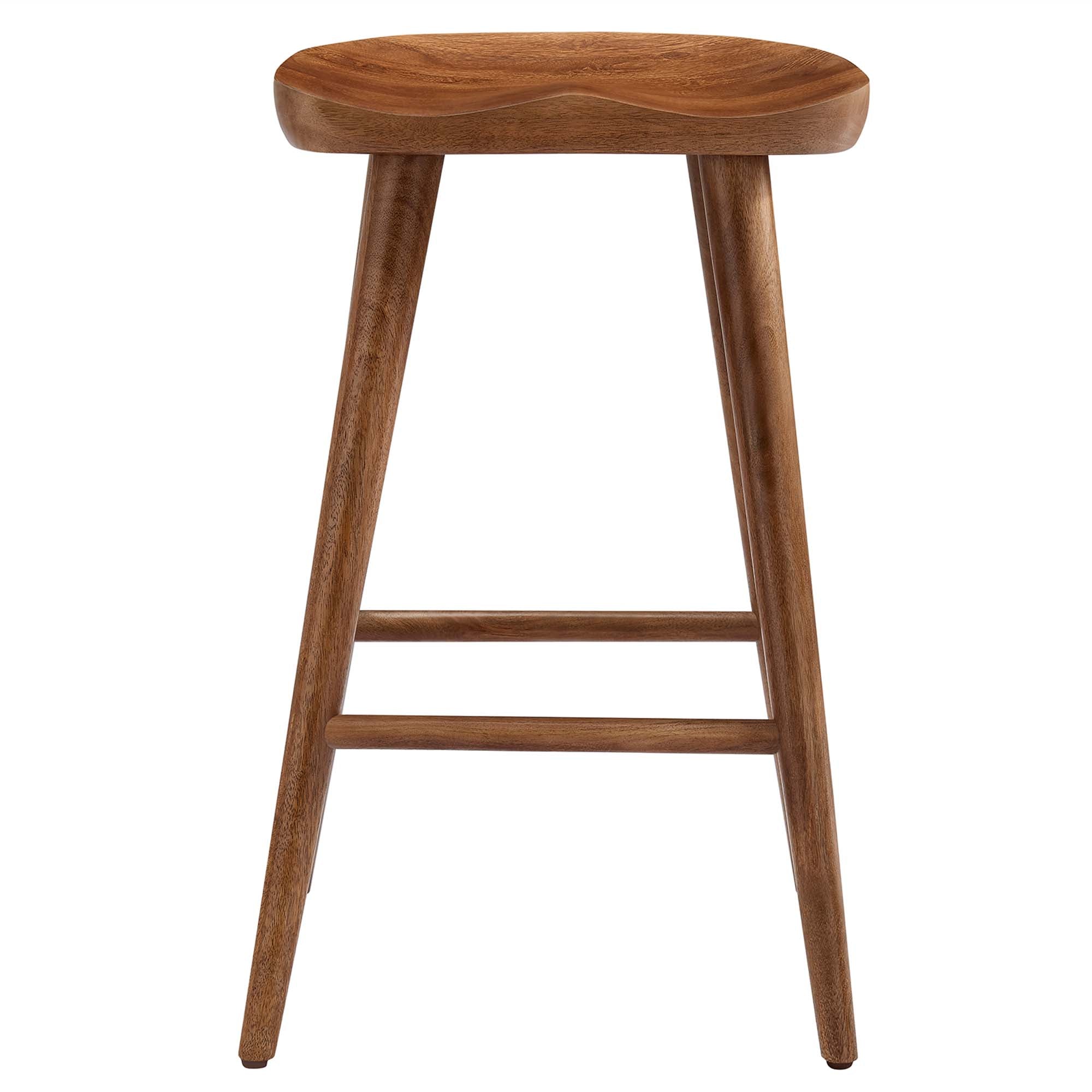 Saville Backless Wood Counter Stools Set of 2 - Walnut