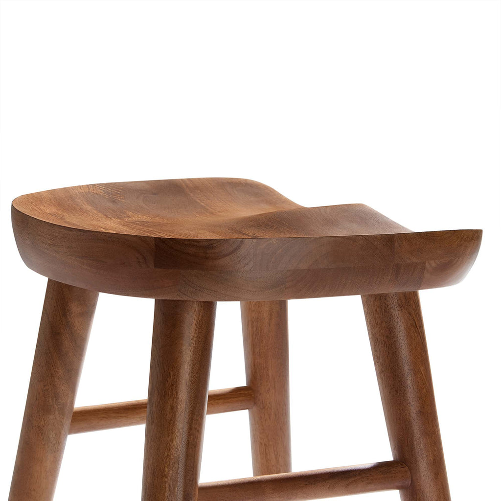 Saville Backless Wood Counter Stools Set of 2 - Walnut
