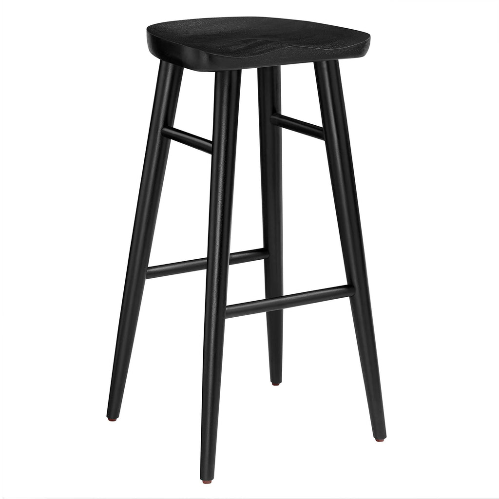 Saville Backless Wood Bar Stools Set of 2 - Black