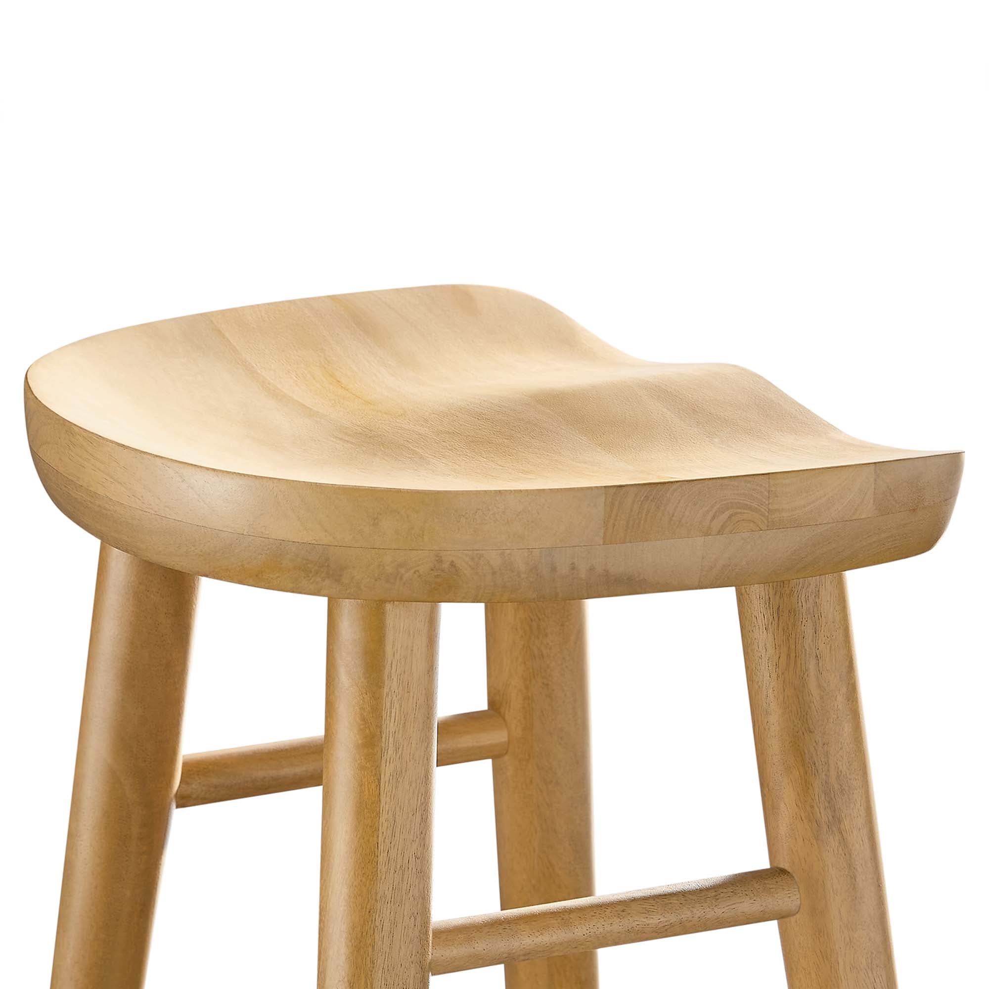 Saville Backless Wood Bar Stools Set of 2 - Oak