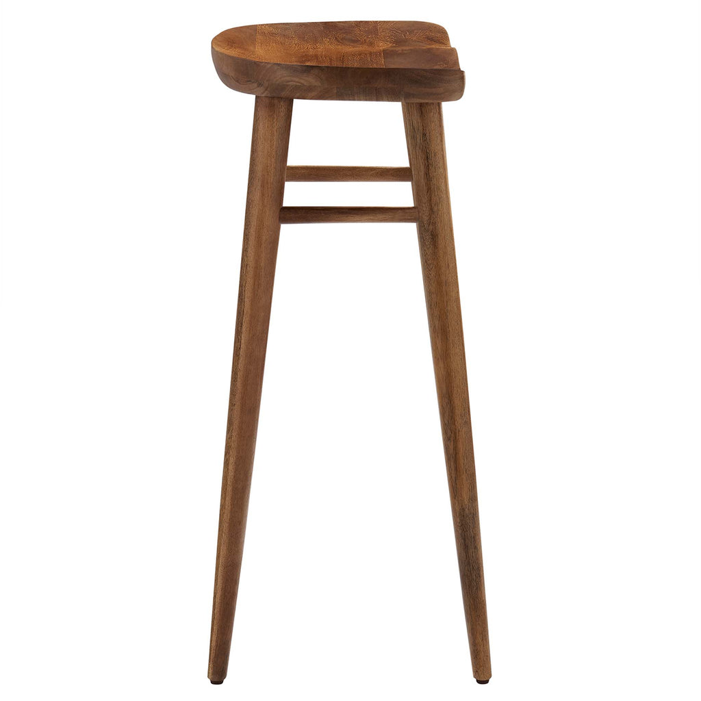 Saville Backless Wood Bar Stools Set of 2 - Walnut