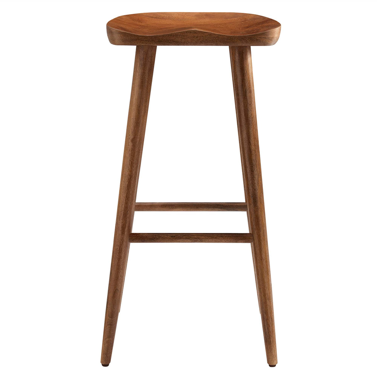 Saville Backless Wood Bar Stools Set of 2 - Walnut
