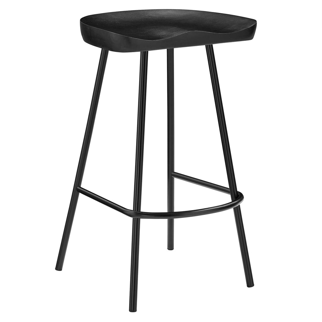 Concord Backless Wood Counter Stools Set of 2 - Black