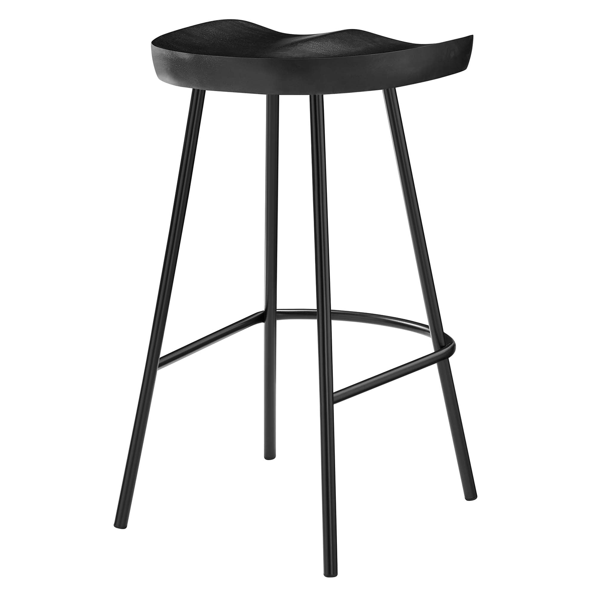 Concord Backless Wood Counter Stools Set of 2 - Black