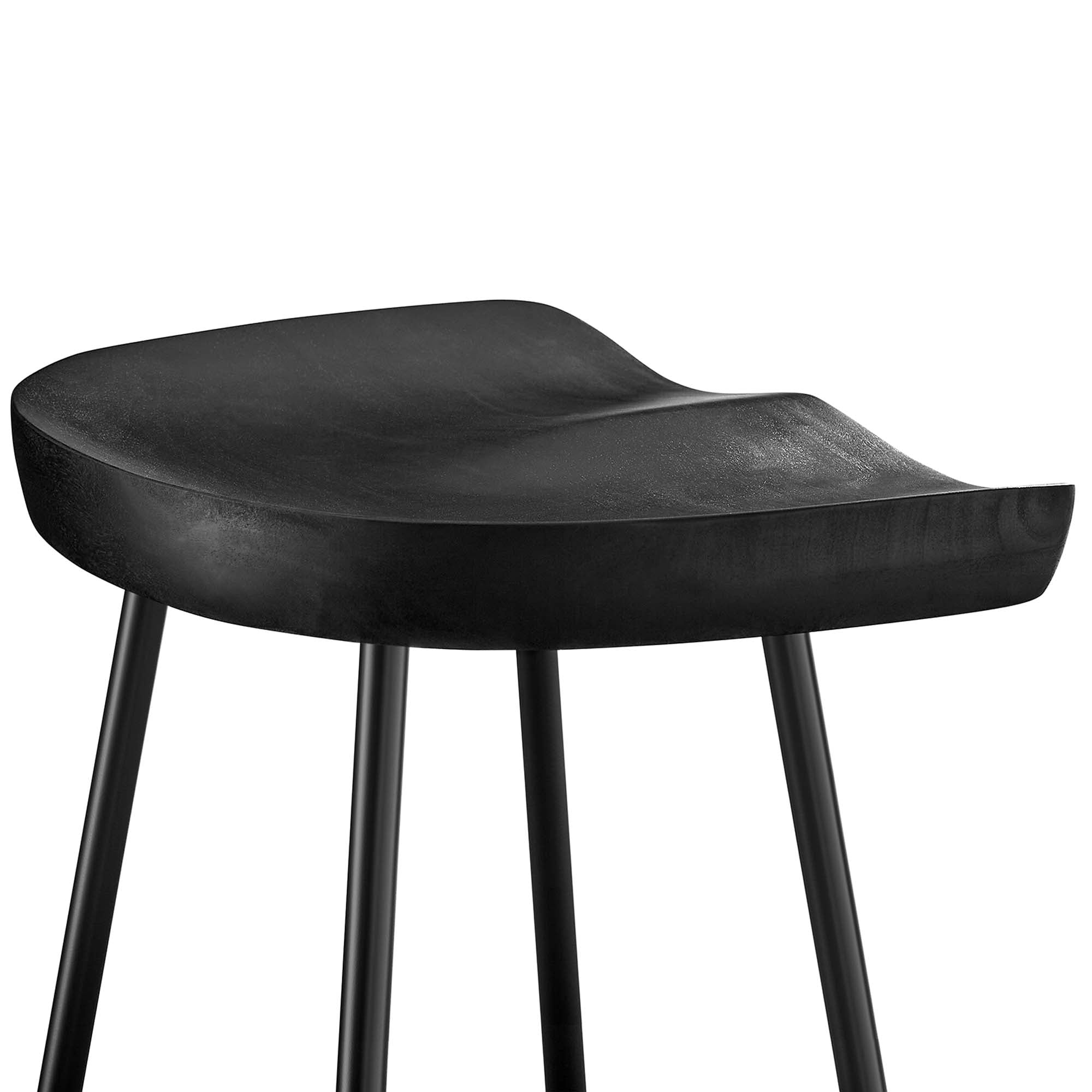 Concord Backless Wood Counter Stools Set of 2 - Black