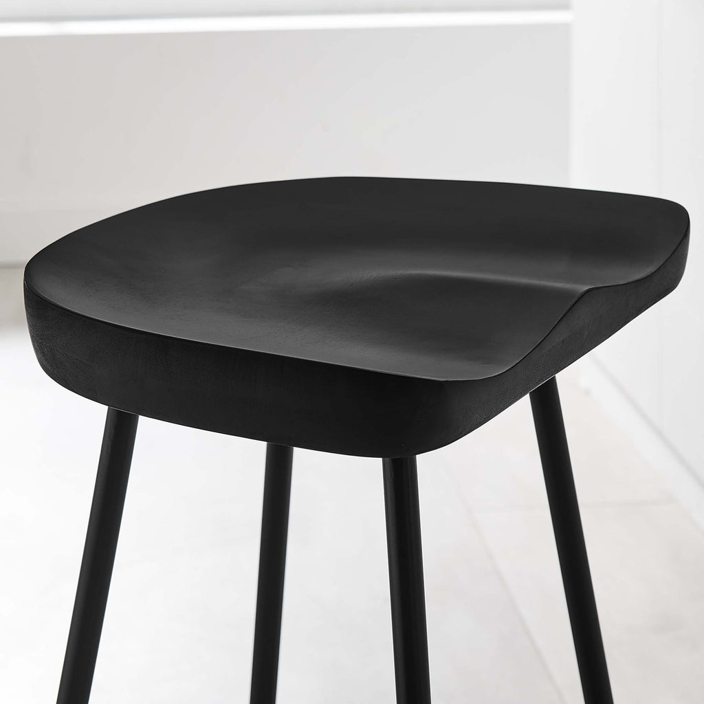 Concord Backless Wood Counter Stools Set of 2 - Black
