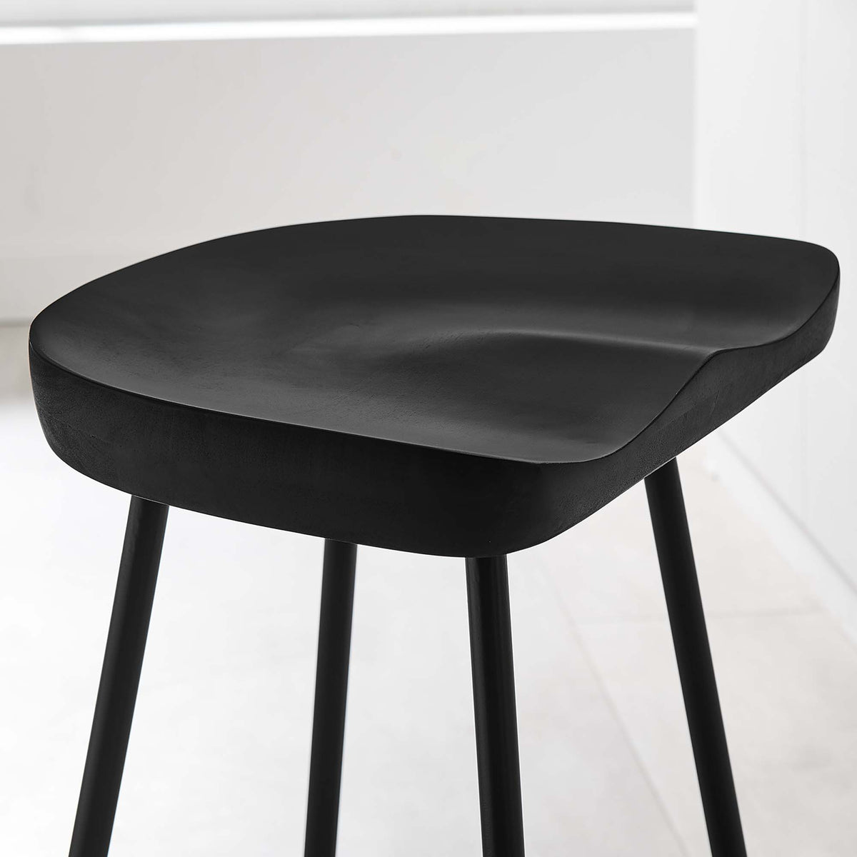 Concord Backless Wood Counter Stools Set of 2 - Black