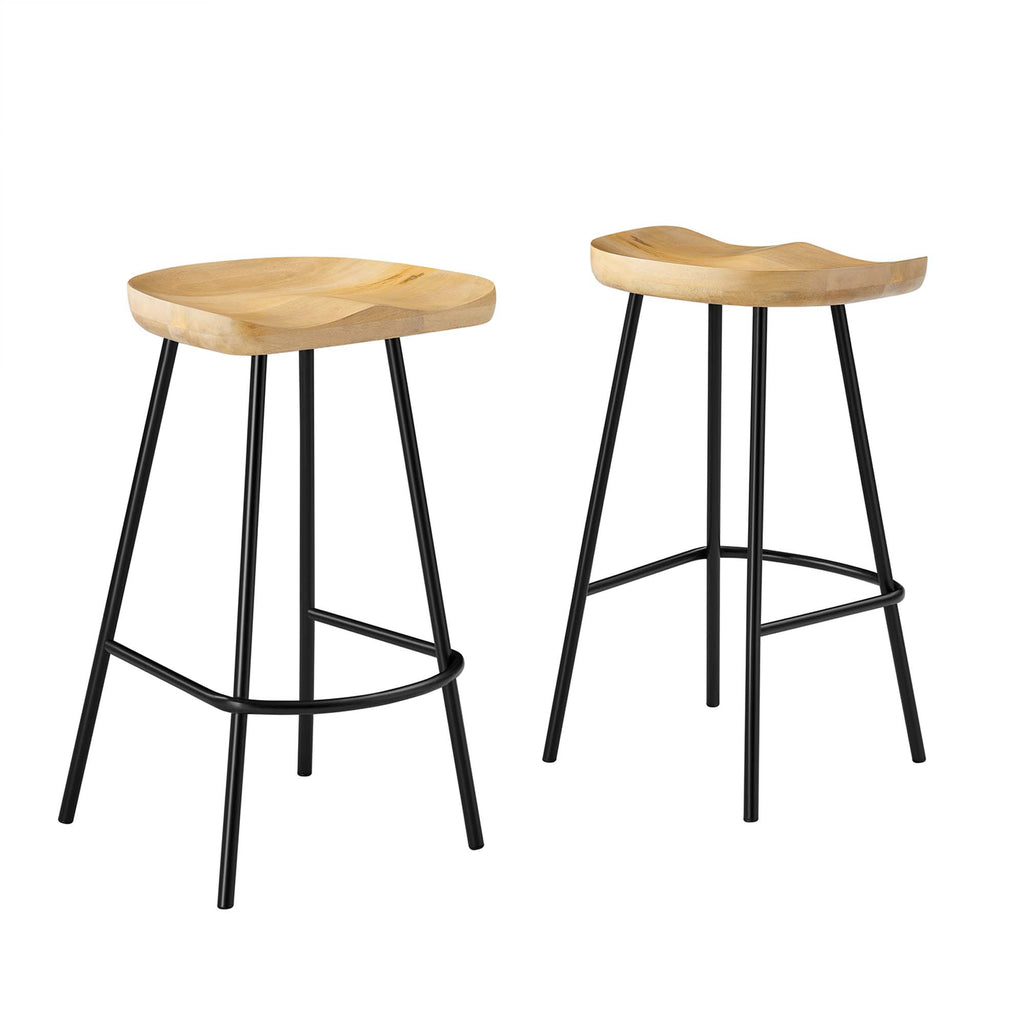 Concord Backless Wood Counter Stools Set of 2 - Oak