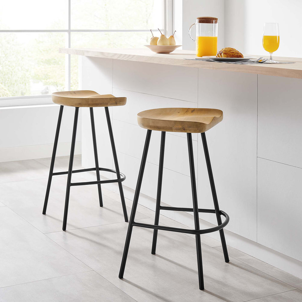 Concord Backless Wood Counter Stools Set of 2 - Oak