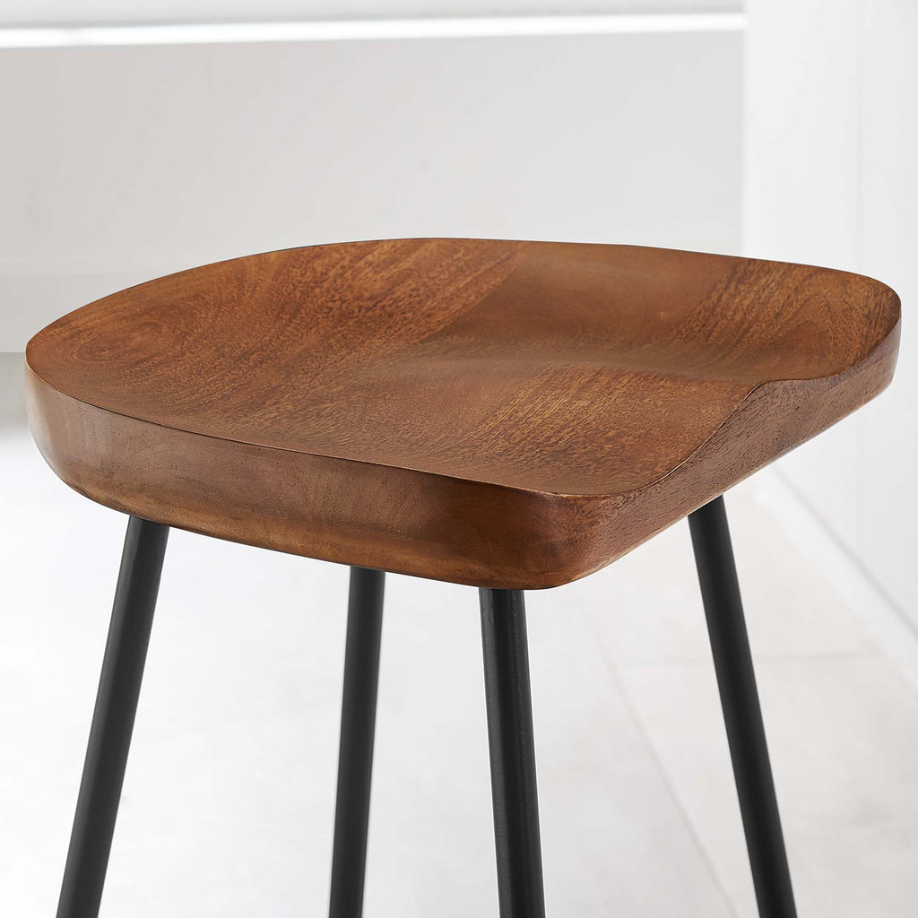 Concord Backless Wood Counter Stools Set of 2 - Walnut