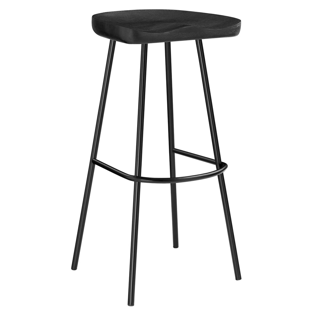 Concord Backless Wood Bar Stools Set of 2 - Black
