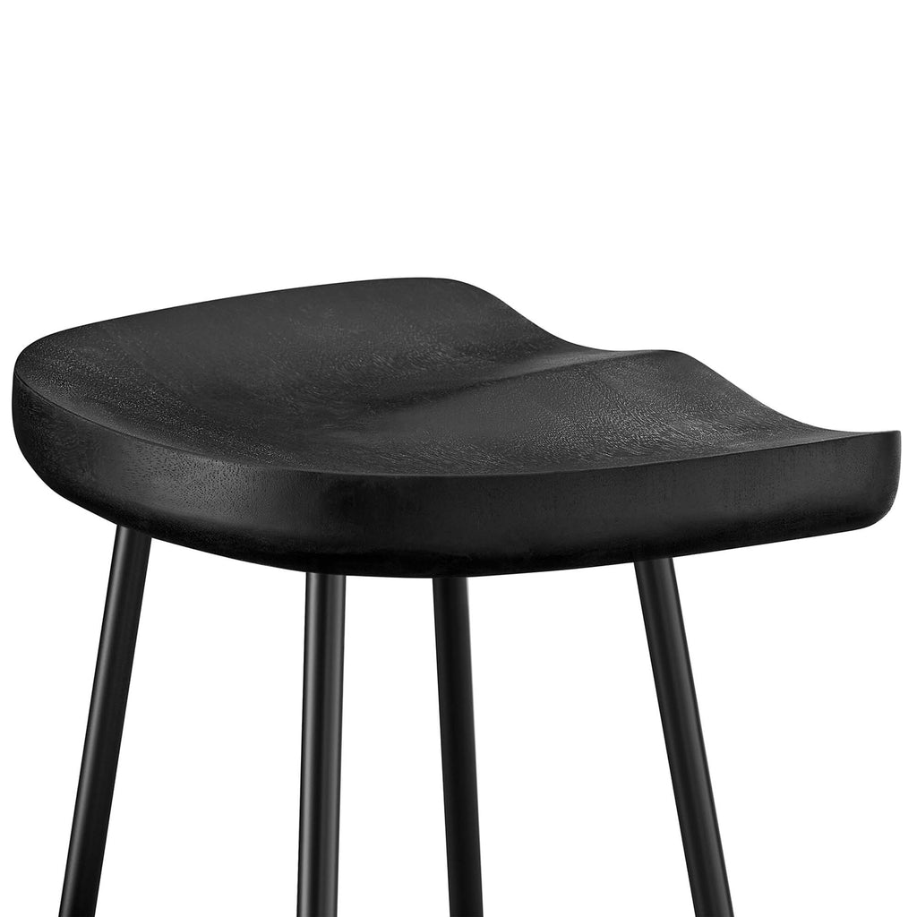 Concord Backless Wood Bar Stools Set of 2 - Black