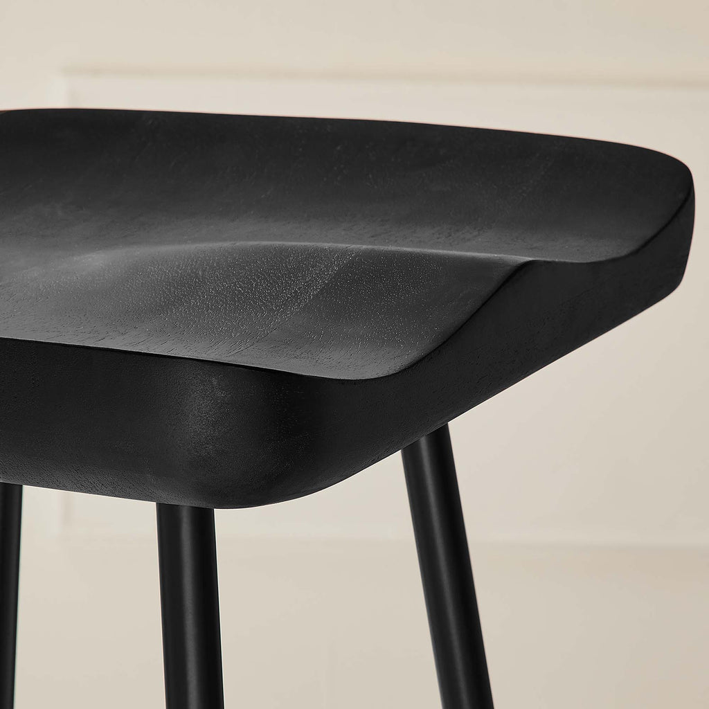 Concord Backless Wood Bar Stools Set of 2 - Black