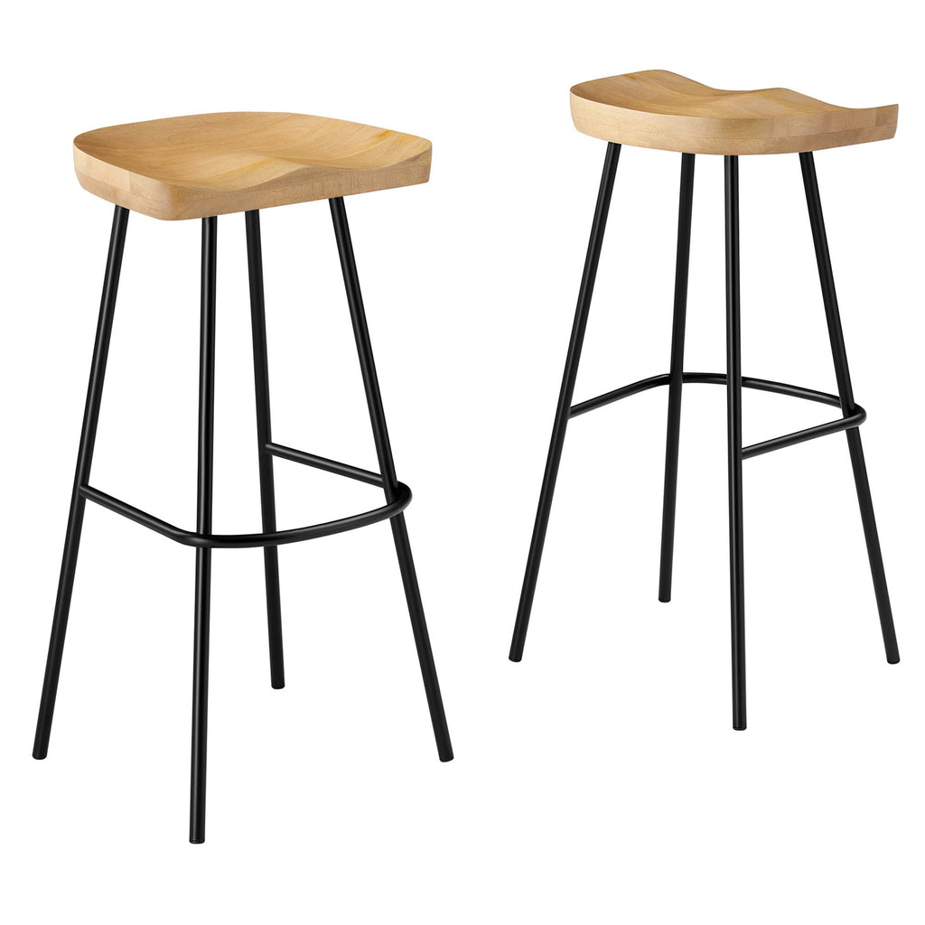 Concord Backless Wood Bar Stools Set of 2 - Oak