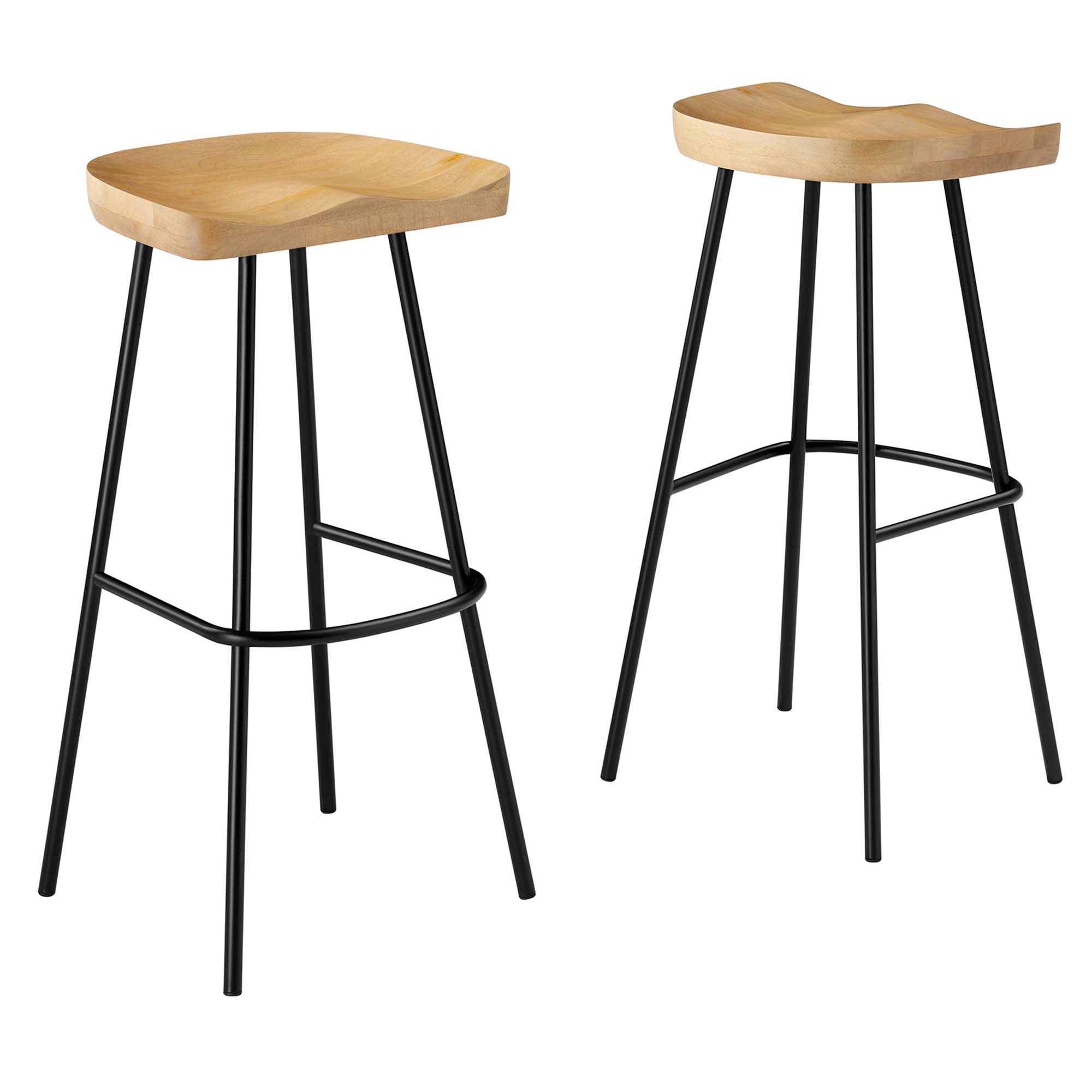 Concord Backless Wood Bar Stools Set of 2 - Oak