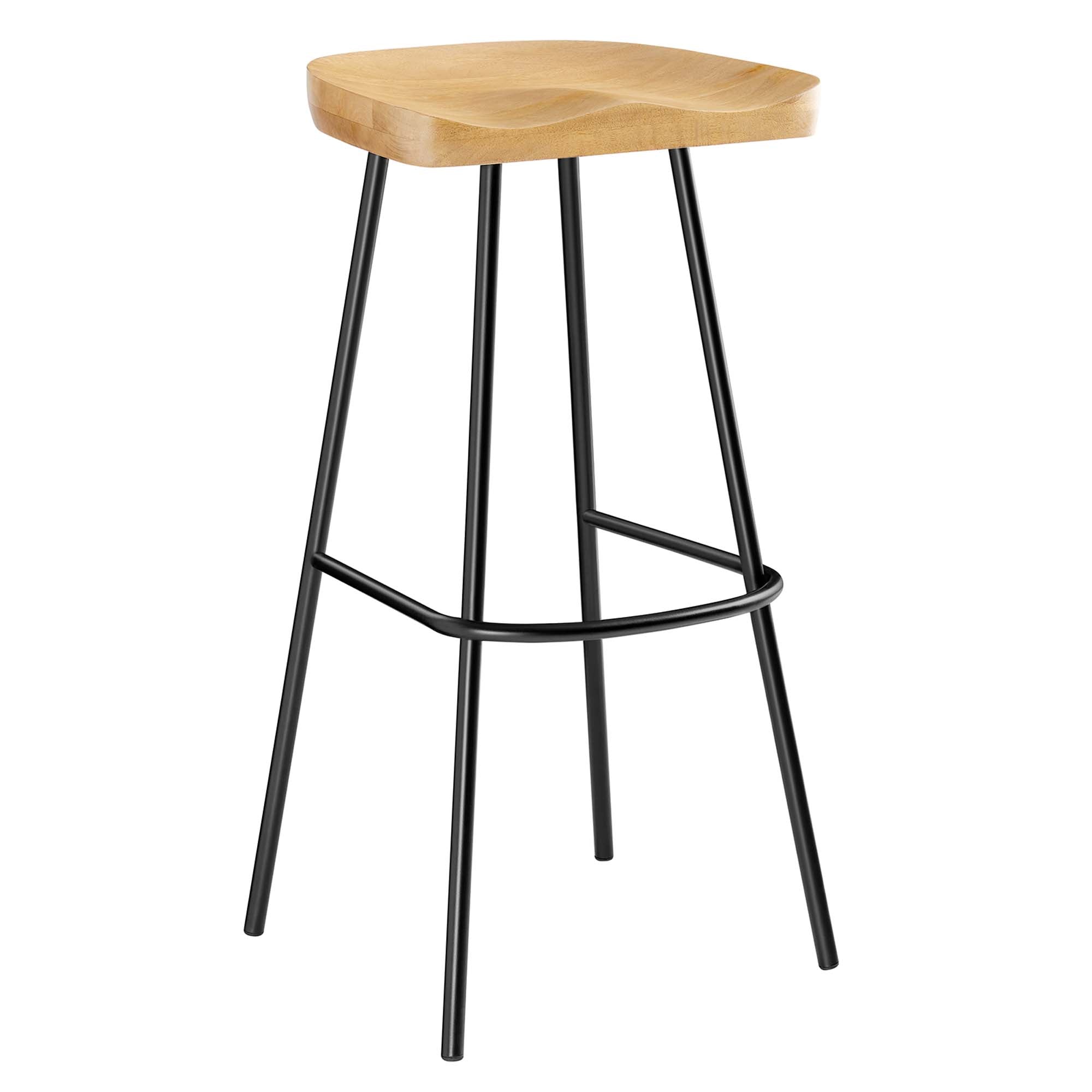 Concord Backless Wood Bar Stools Set of 2 - Oak