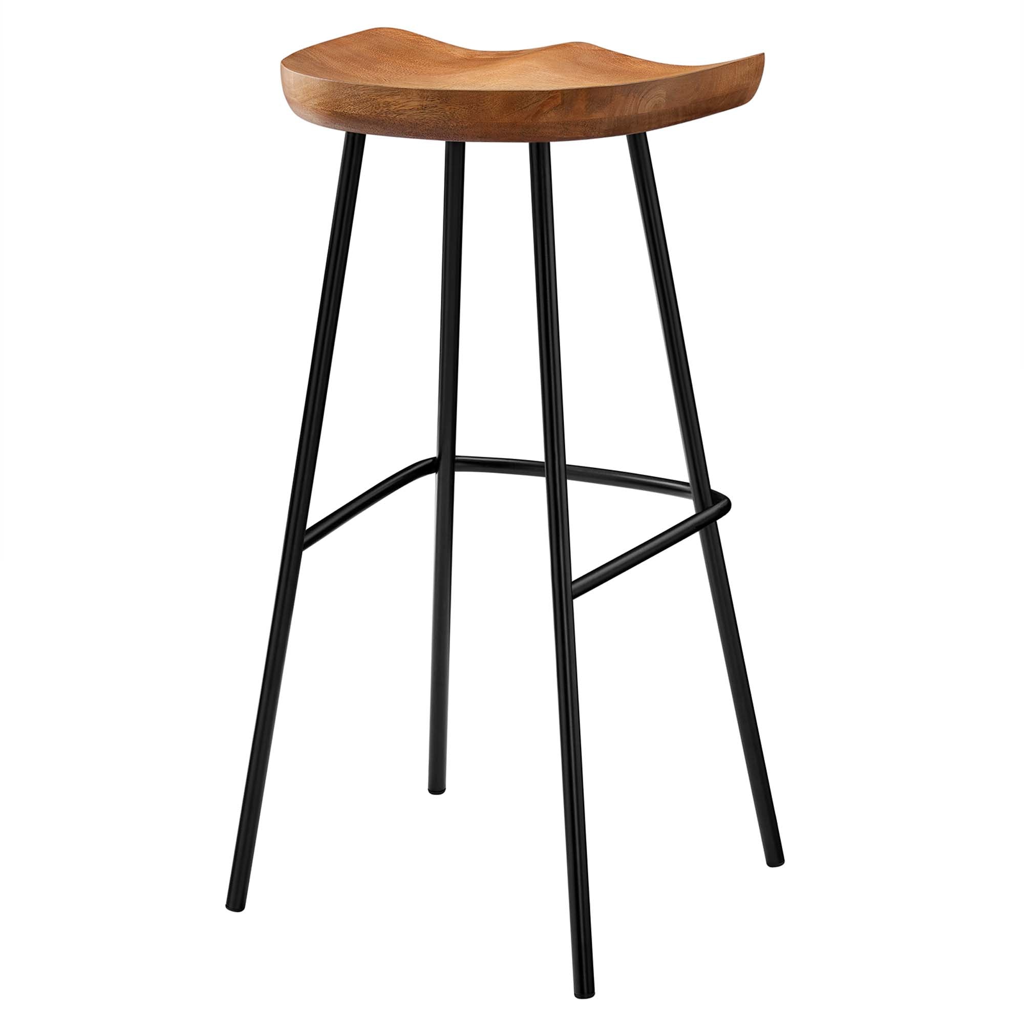 Concord Backless Wood Bar Stools Set of 2 - Walnut