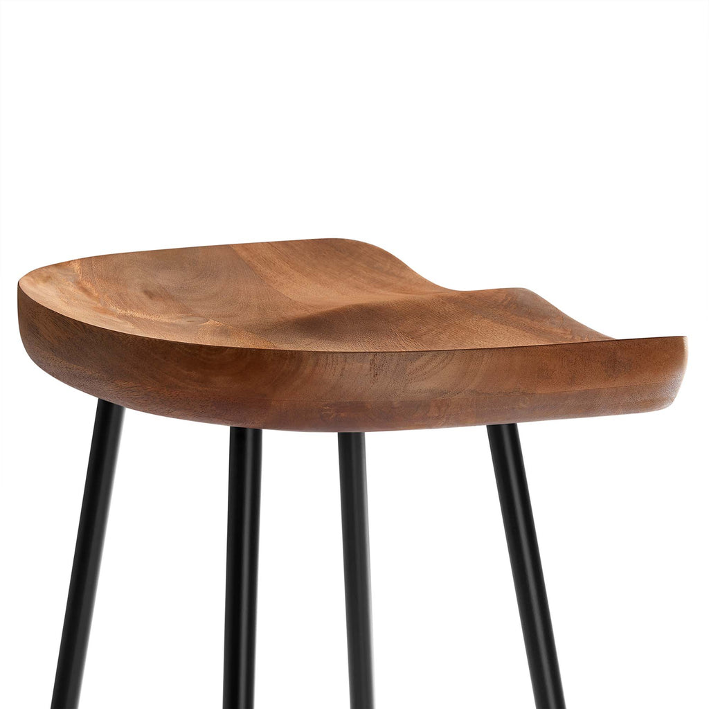 Concord Backless Wood Bar Stools Set of 2 - Walnut