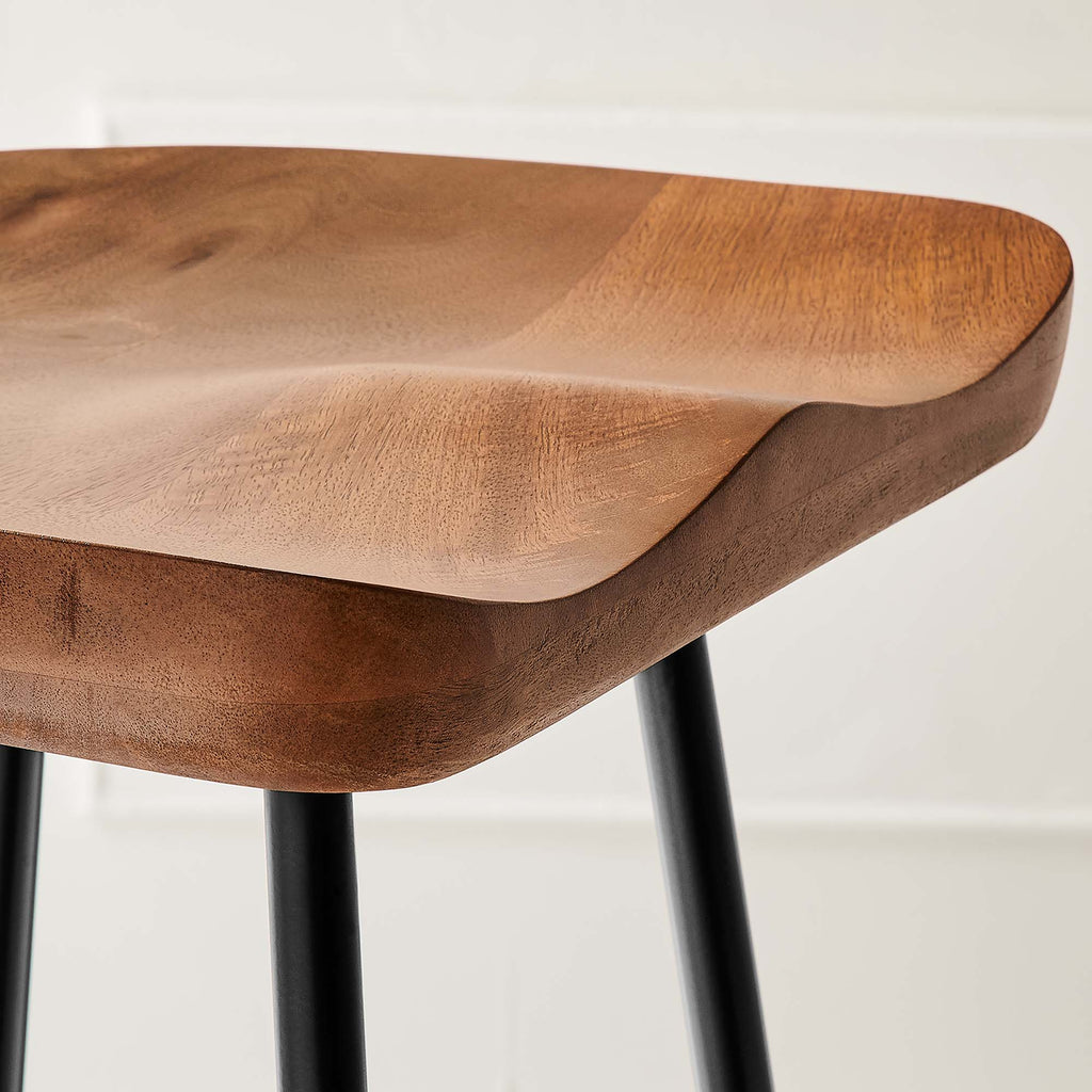 Concord Backless Wood Bar Stools Set of 2 - Walnut