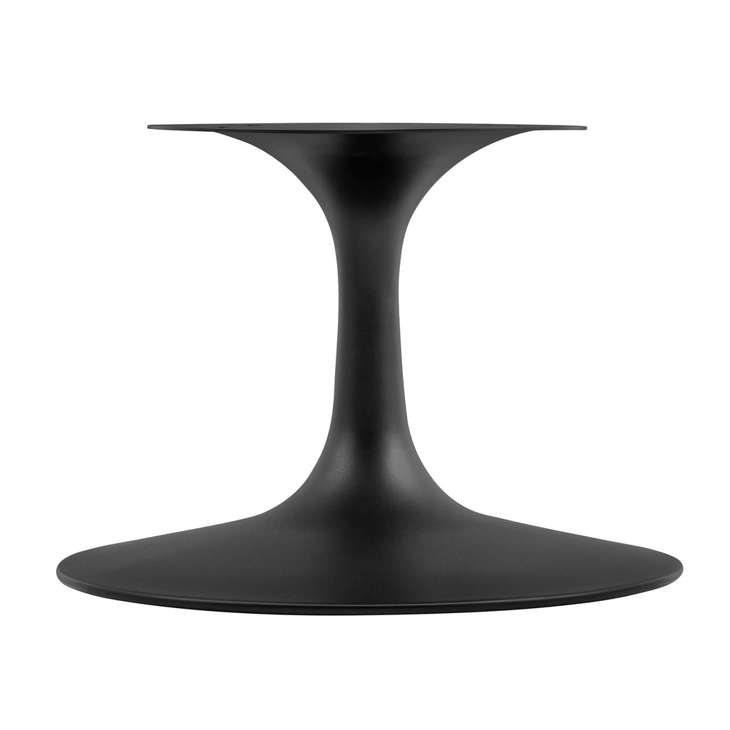 Lippa 36" Round Faux Travertine Coffee Table - Black Travertine