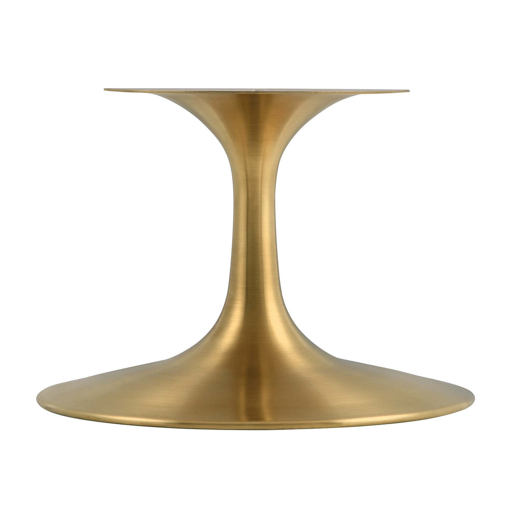 Lippa 36" Round Faux Travertine Coffee Table - Gold Travertine