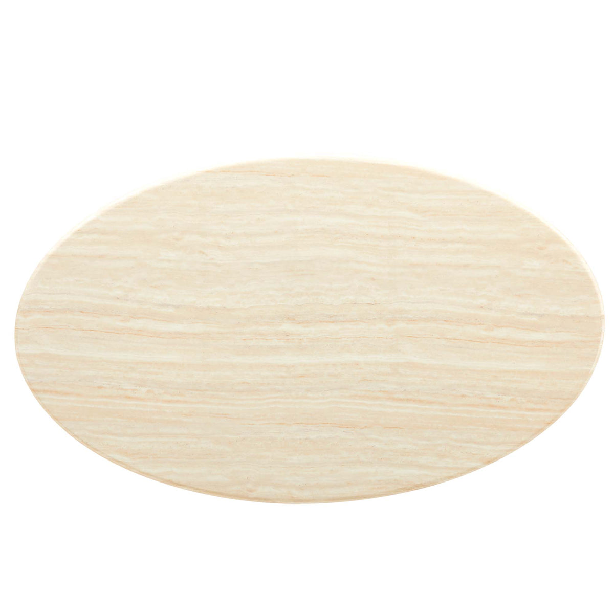 Lippa 60" Oval Faux Travertine Dining Table - Black Travertine
