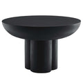 Caspian Round Concrete Coffee Table - Black