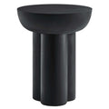 Caspian Round Concrete Side Table - Black