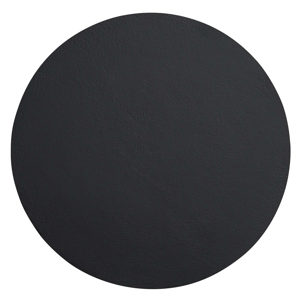 Caspian Round Concrete Side Table - Black