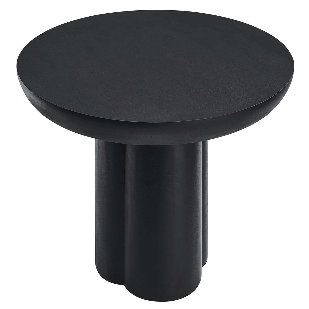 Caspian 40" Round Concrete Dining Table - Black