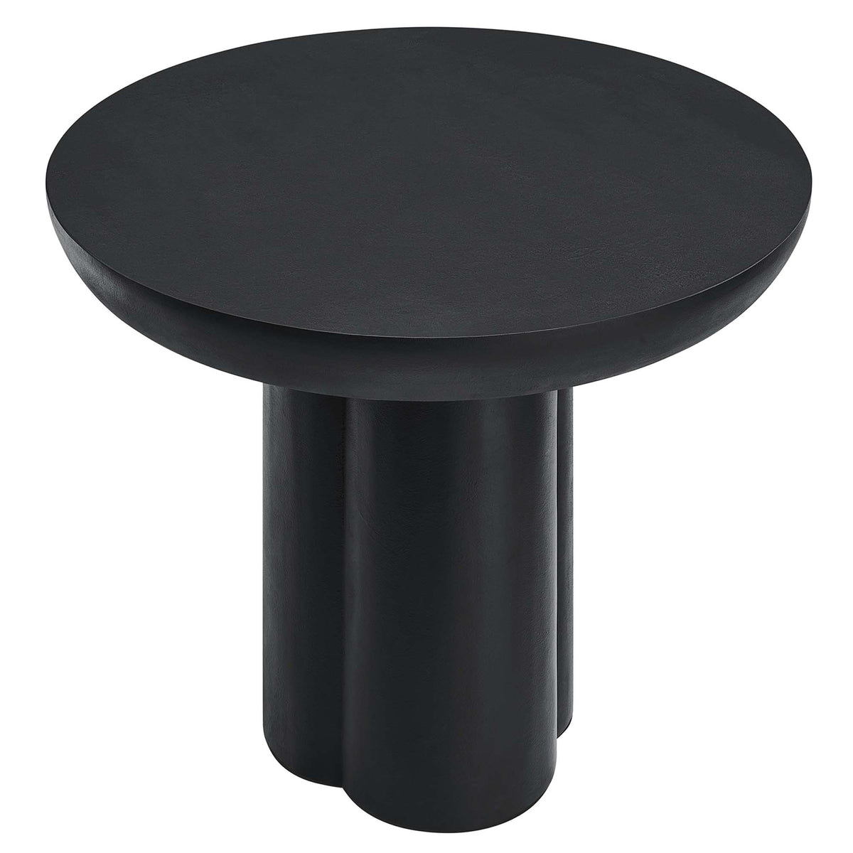 Caspian 40" Round Concrete Dining Table - Black