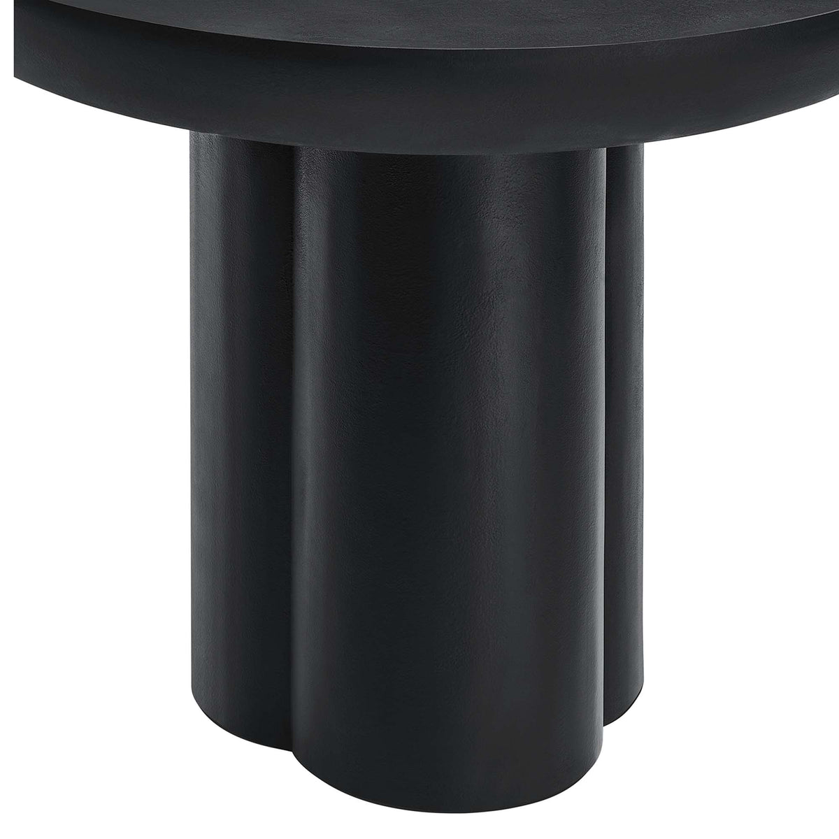 Caspian 40" Round Concrete Dining Table - Black