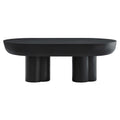 Caspian Oval Concrete Coffee Table - Black